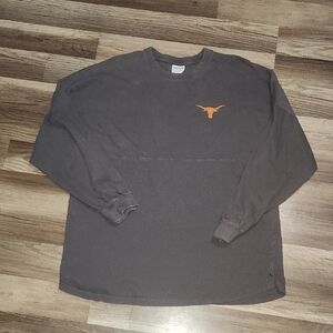 Texas Longhorns Gray and Orange Longsleeve Shirt Size Large